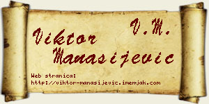 Viktor Manasijević vizit kartica